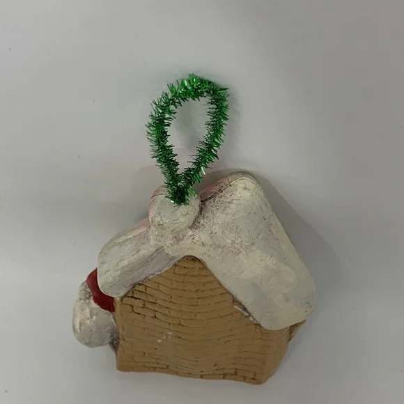 Vintage cottage Santa & elf Christmas tree ornament decoration - Picture 3 of 16